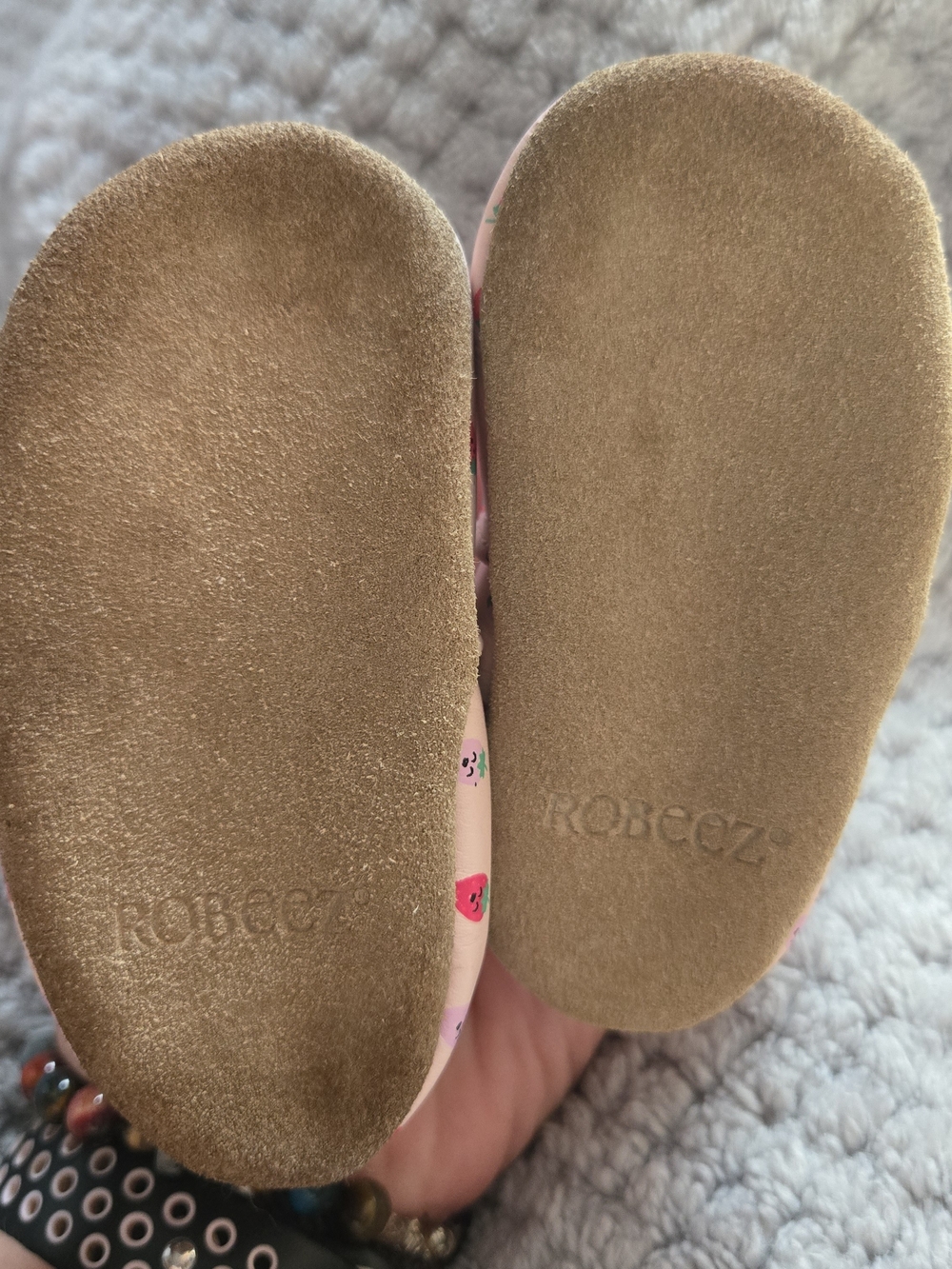 Robeez Berry Sweet Leather Soft Sole Moccasins Pink 0-6 Months - Picture 4 of 6